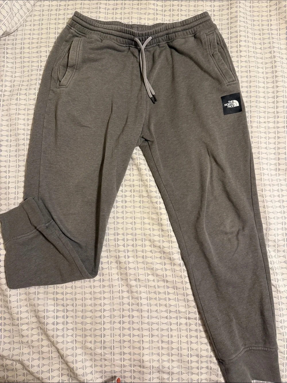 The North Face Men's Olive Gray Drawstring Joggers